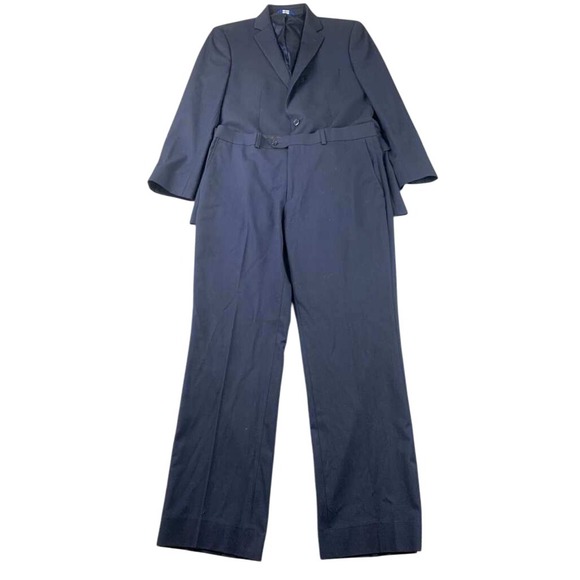 APT.9 Mens Navy Blue Premier Flex‎ Slim Fit Suit Blazer 38R Pants W32 L30